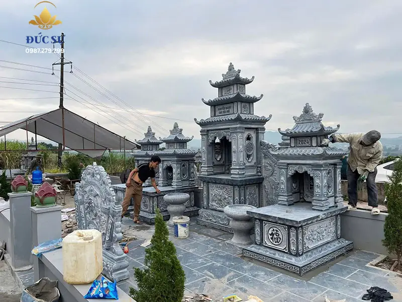 mẫu lăng mộ đá xanh đen đẹp