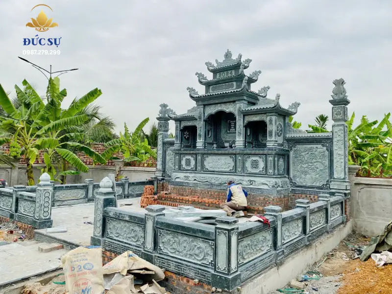 khu lăng mộ đá gia đình đẹp