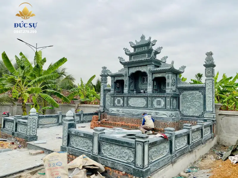 lăng mộ đá 3 mái cao cấp